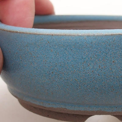 Ceramiczna miska bonsai 9,5 x 9,5 x 3,5 cm, kolor niebieski - 2