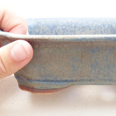 Ceramiczna miska bonsai 15 x 12 x 4,5 cm, kolor niebieski - 2