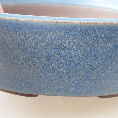 Ceramiczna miska bonsai 16,5 x 16,5 x 4,5 cm, kolor niebieski - 2