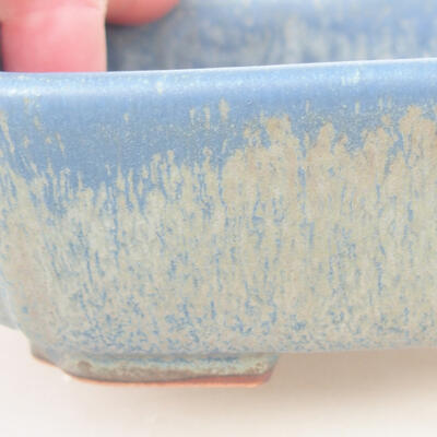Ceramiczna miska bonsai 15 x 11,5 x 4 cm, kolor niebieski - 2
