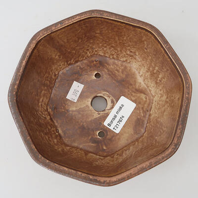 Ceramiczna miska bonsai 17 x 16 x 6,5 cm, kolor brązowy - 2