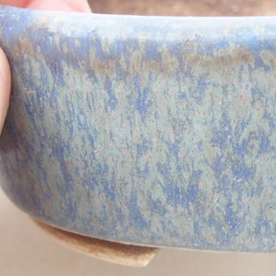 Ceramiczna miska bonsai 9 x 7,5 x 3 cm, kolor niebieski - 2