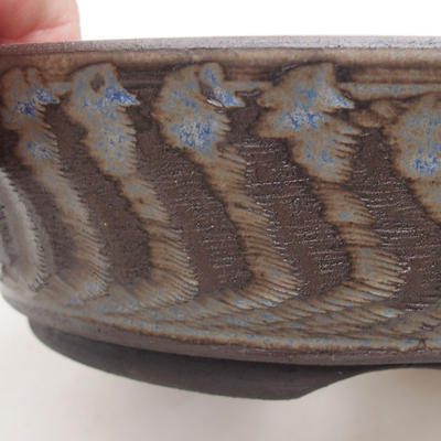 Ceramiczna miska bonsai 18 x 18 x 5 cm, kolor niebieski - 2
