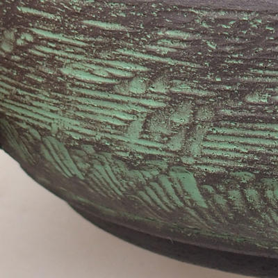 Ceramiczna miska bonsai 16 x 16 x 6 cm, kolor zielony - 2