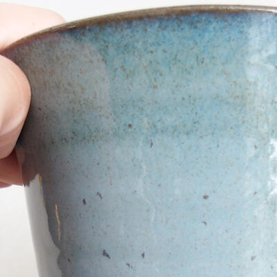 Ceramiczna miska bonsai 10,5 x 10,5 x 13,5 cm, kolor niebieski - 2