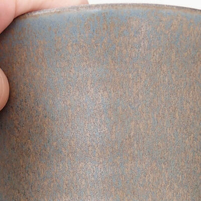 Ceramiczna miska bonsai 11 x 11 x 14 cm, kolor brązowo-niebieski - 2