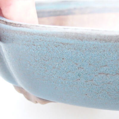 Ceramiczna miska bonsai 17,5 x 15,5 x 4,5 cm, kolor niebieski - 2