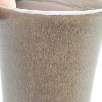 Ceramiczna miska bonsai 10 x 10 x 10 cm, kolor brązowy - 2