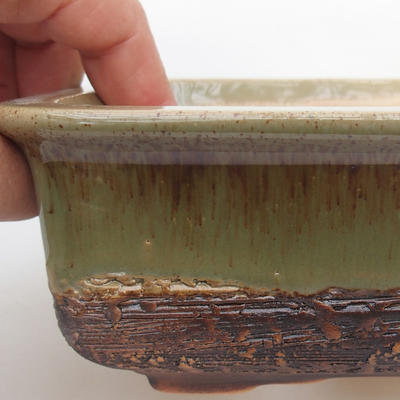 Ceramiczna miska bonsai 17 x 12 x 6 cm, kolor zielony - 2