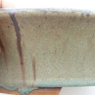Ceramiczna miska bonsai 33 x 28,5 x 8 cm, kolor brązowo-zielony - 2