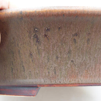 Ceramiczna miska bonsai 32,5 x 28 x 8 cm, kolor brązowy - 2