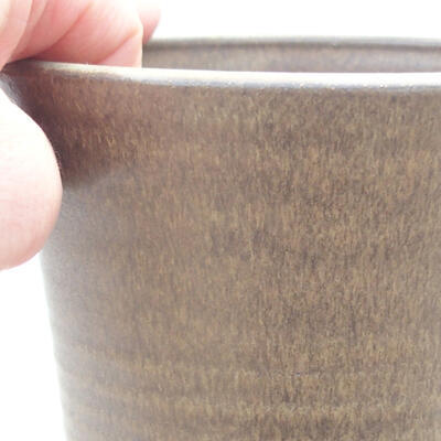 Ceramiczna miska bonsai 11,5 x 11,5 x 12 cm, kolor brązowy - 2