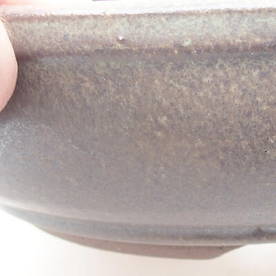 Ceramiczna miska bonsai 18 x 18 x 4,5 cm, kolor brązowy - 2
