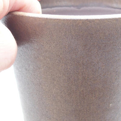 Ceramiczna miska bonsai 12 x 12 x 13 cm, kolor brązowy - 2