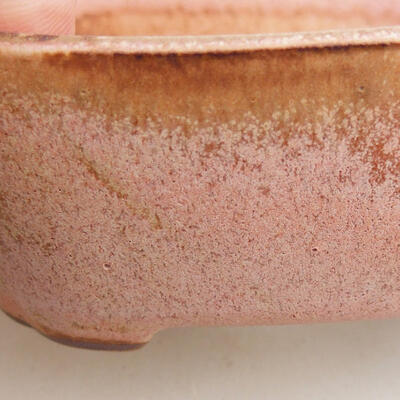 Ceramiczna miska bonsai 8 x 6,5 x 3,5 cm, kolor różowy - 2