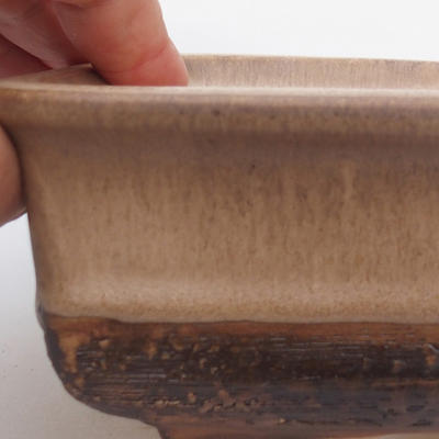 Ceramiczna miska bonsai 17 x 12 x 6 cm, kolor brązowy - 2