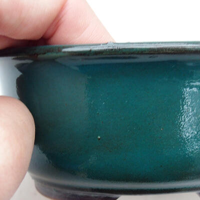 Ceramiczna miska bonsai 11,5 x 9,5 x 5,5 cm, kolor zielony - 2