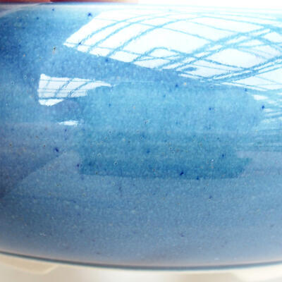 Ceramiczna miska bonsai 20,5 x 20,5 x 7 cm, kolor niebieski - 2