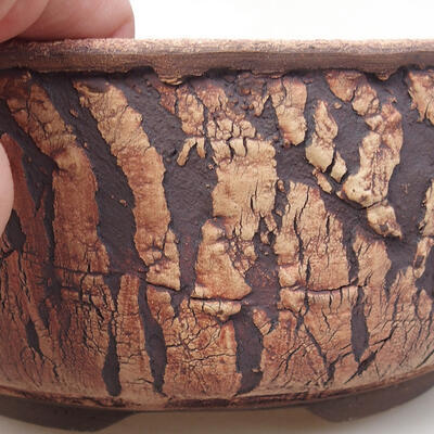 Ceramiczna miska bonsai 19,5 x 19,5 x 8,5 cm, kolor spękany - 2