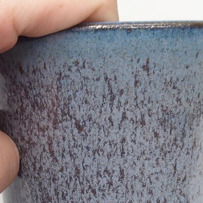 Ceramiczna miska bonsai 9 x 9 x 10 cm, kolor niebieski - 2