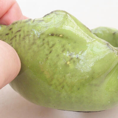 Ceramiczna powłoka 8 x 7,5 x 5 cm, kolor zielony - 2