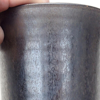 Ceramiczna miska do bonsai 9,5 x 9,5 x 13,5 cm, kolor metalu - 2