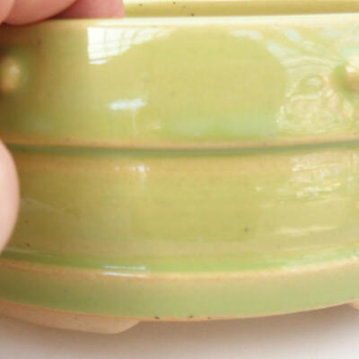 Ceramiczna miska bonsai 15 x 15 x 6,5 cm, kolor zielony - 2