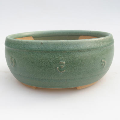 Ceramiczna miska bonsai 12 x 12 x 4 cm, kolor zielony - 2