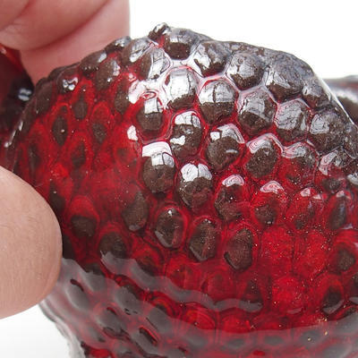 Ceramiczna skorupa 7 x 7 x 6 cm, kolor czerwony - 2