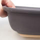 Ceramiczna miska bonsai H 08 - 24,5 x 18 x 7 cm, czarny mat - 2/3