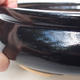 Ceramiczna miska bonsai H 21-23 x 23 x 7 cm, czarny połysk - 2/3