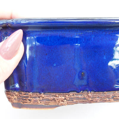 Miska Bonsai H 50-16,5 x 12 x 6 cm, niebieski porysowany - 2