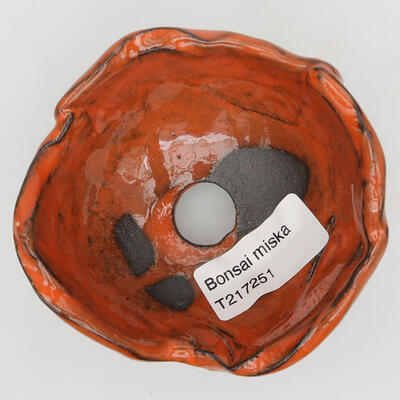 Ceramiczna muszla 9 x 9 x 5 cm, kolor pomarańczowy - 2