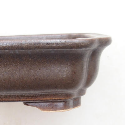 Ceramiczna miska bonsai 14 x 11 x 4 cm, kolor brązowy - 2