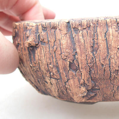 Ceramiczna miska bonsai 14,5 x 14,5 x 5 cm, kolor spękany - 2