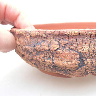 Ceramiczna miska bonsai 16 x 16 x 5 cm, kolor spękany - 2