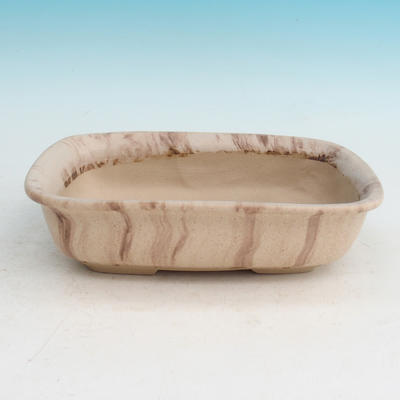 Ceramiczna miska bonsai H 08 - 24,5 x 18 x 7 cm, beżowy - 24,5 x 18 x 7 cm - 2