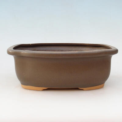 Misa ceramiczna + spodek H55 - miska 28 x 23 x 10 cm spodek 29 x 24 x 2 cm, brązowy - 2