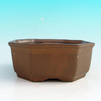 Ceramiczna miska bonsai H 13 - 11,5 x 11,5 x 4,5 cm, brązowy - 11,5 x 11,5 x 4,5 cm - 2
