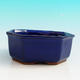 Ceramiczna miska bonsai H 13 - 11,5 x 11,5 x 4,5 cm, niebieski - 11,5 x 11,5 x 4,5 cm - 2/3