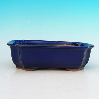 Ceramiczna miska bonsai H 03 - 16,5 x 11,5 x 5 cm, niebieski - 16,5 x 11,5 x 5 cm - 2