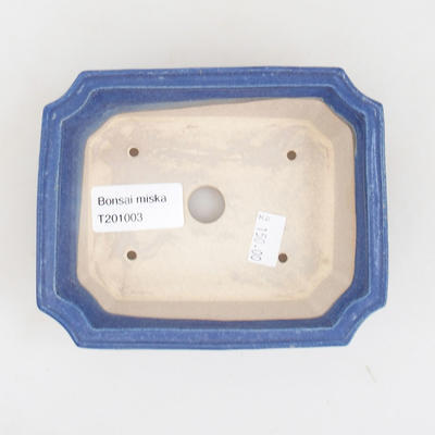Ceramiczna miska bonsai 13 x 10,5 x 4 cm, kolor niebieski - 3