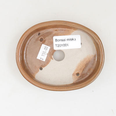 Ceramiczna miska bonsai 11 x 9 x 2,5 cm, kolor brązowy - 3