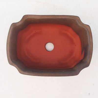 Ceramiczna miska bonsai H 01 - 12 x 9 x 5 cm, brązowy - 12 x 9 x 5 cm - 3