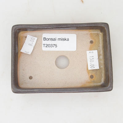 Ceramiczna miska bonsai 10 x 7 x 2 cm, kolor szaro-zielony - 3