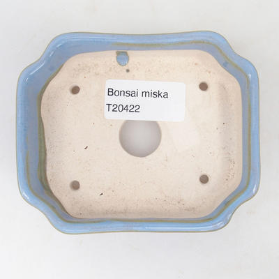 Ceramiczna miska bonsai 10 x 8,5 x 2,5 cm, kolor niebieski - 3