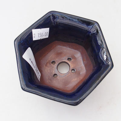 Ceramiczna miska bonsai 10,5 x 10,5 x 5 cm, kolor niebieski - 3