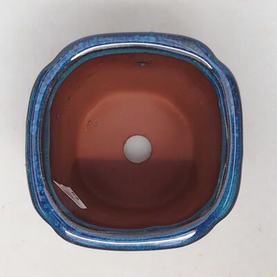 Ceramiczna miska bonsai 8,5 x 8,5 x 9,5 cm, kolor niebieski - 3