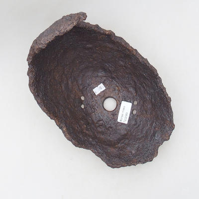 Ceramiczna skorupa 20 x 16,5 x 27 cm, szaro-brązowa - 3