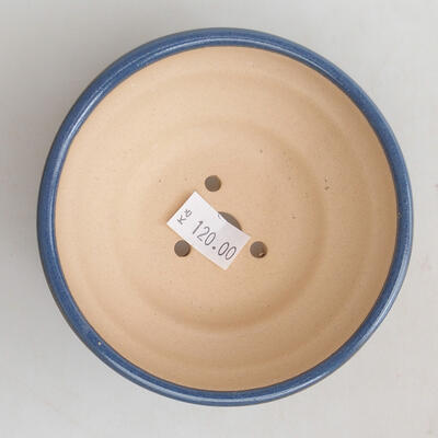 Ceramiczna miska bonsai 9 x 9 x 3,5 cm, kolor niebieski - 3